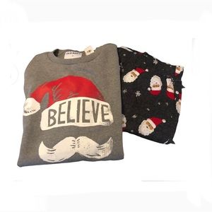 COPY - NWT Old Navy Family Christmas set pjs, Believe sweatshirt and Santa pant…